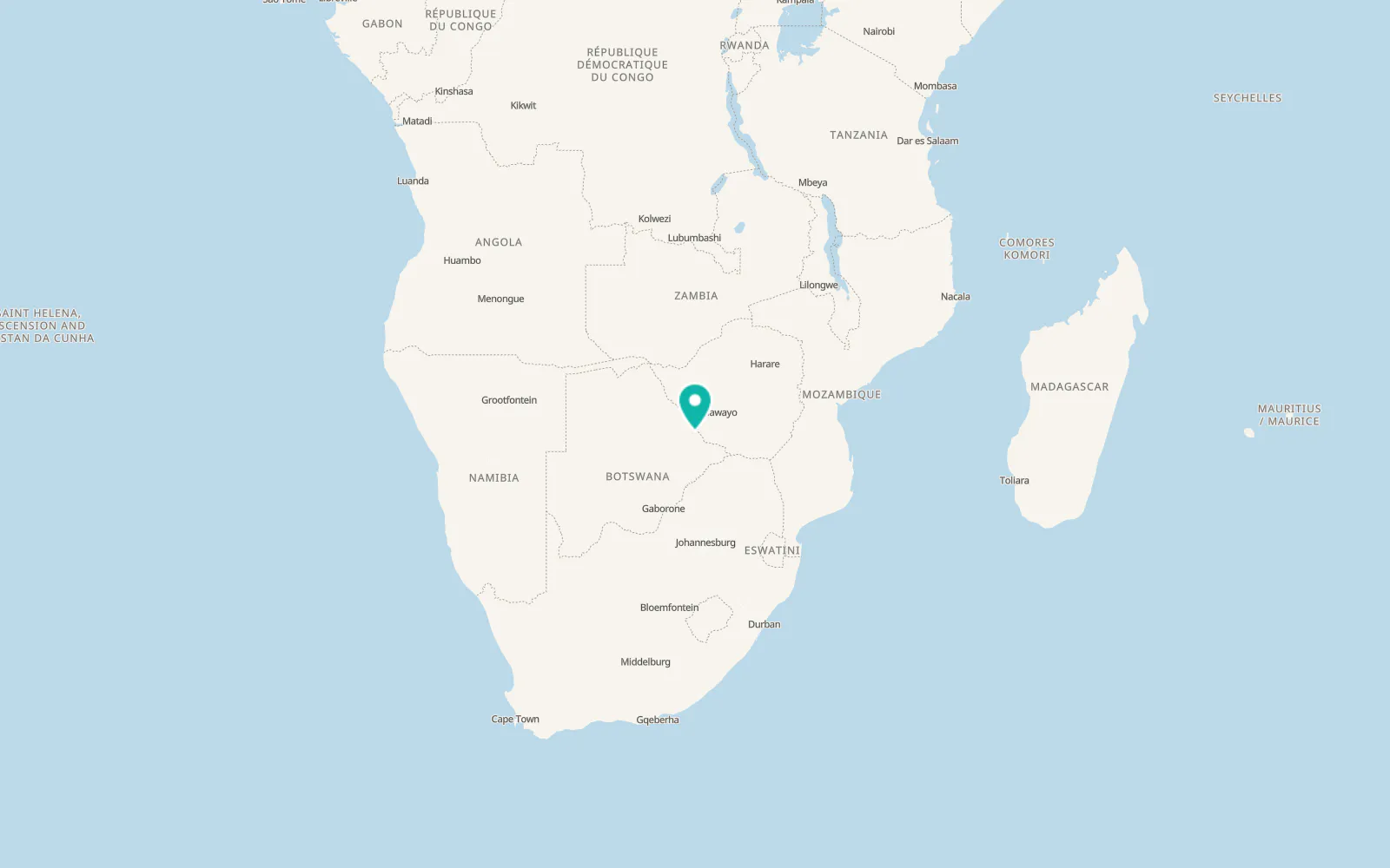 Map of Francistown