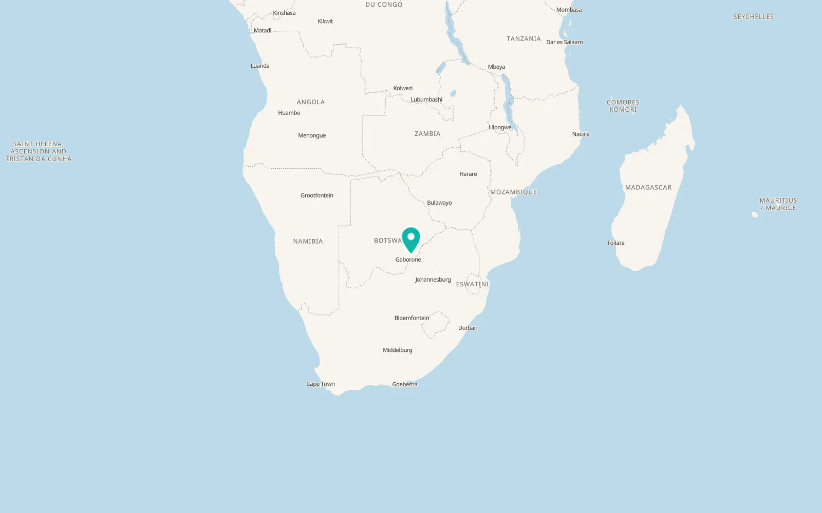 Map of Mochudi