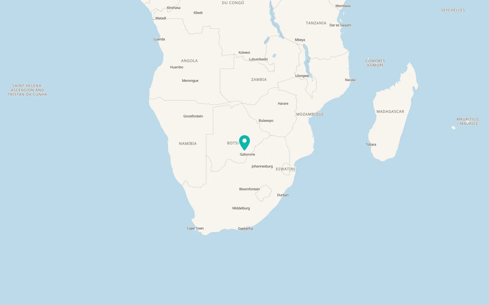 Map of Molepolole