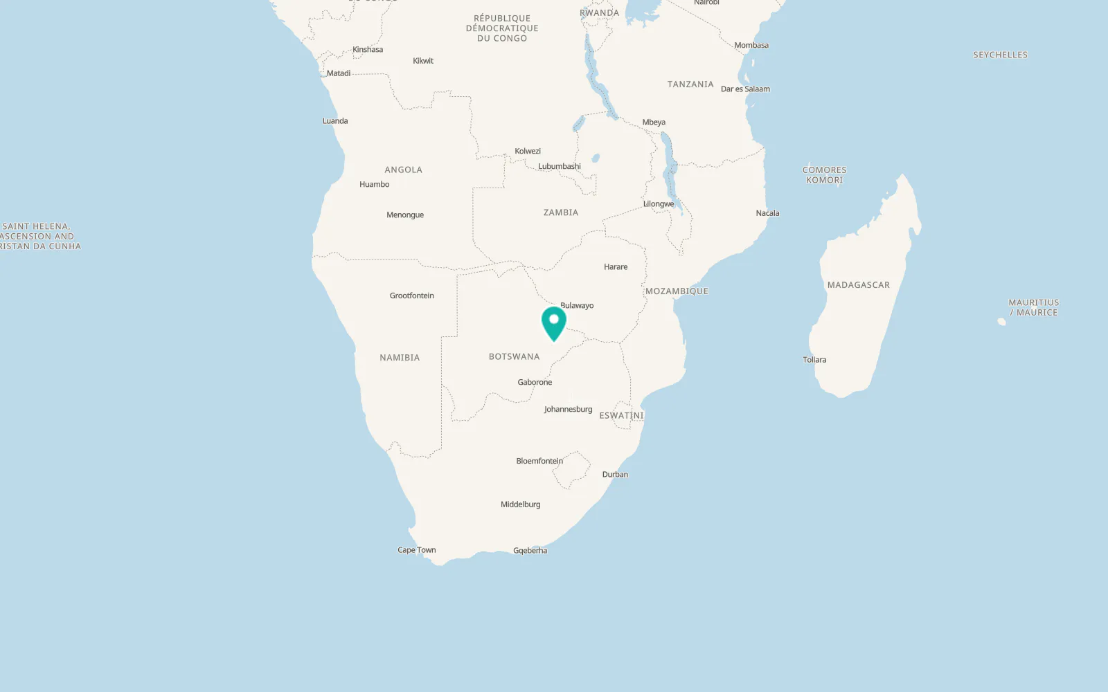 Map of Palapye