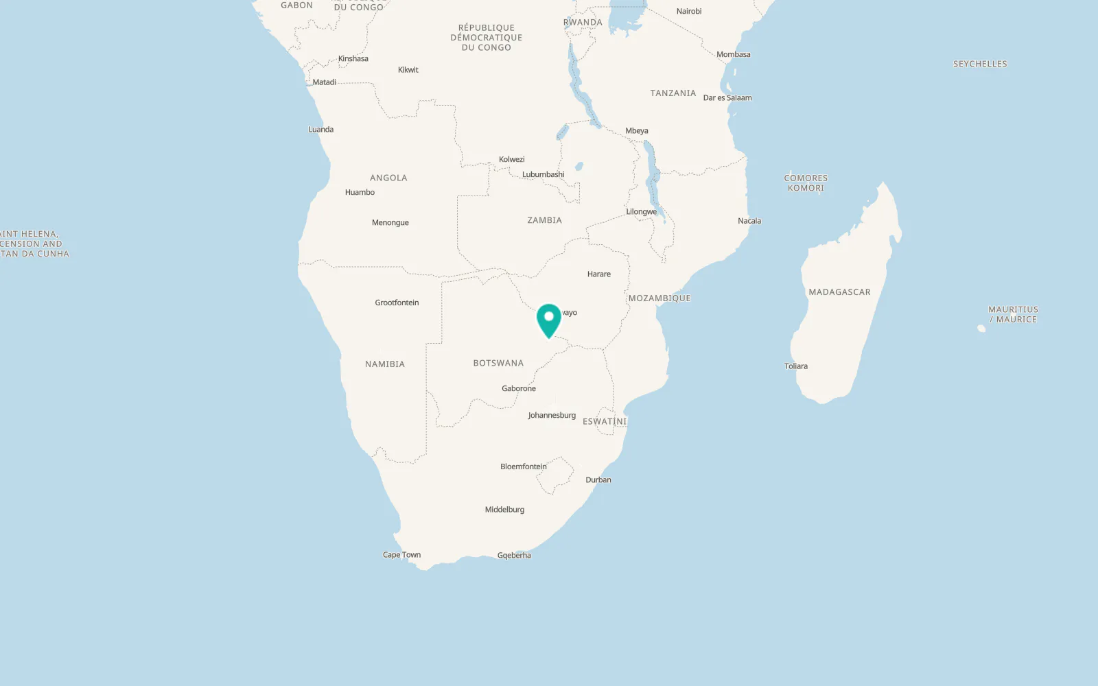 Map of Selebi-Phikwe