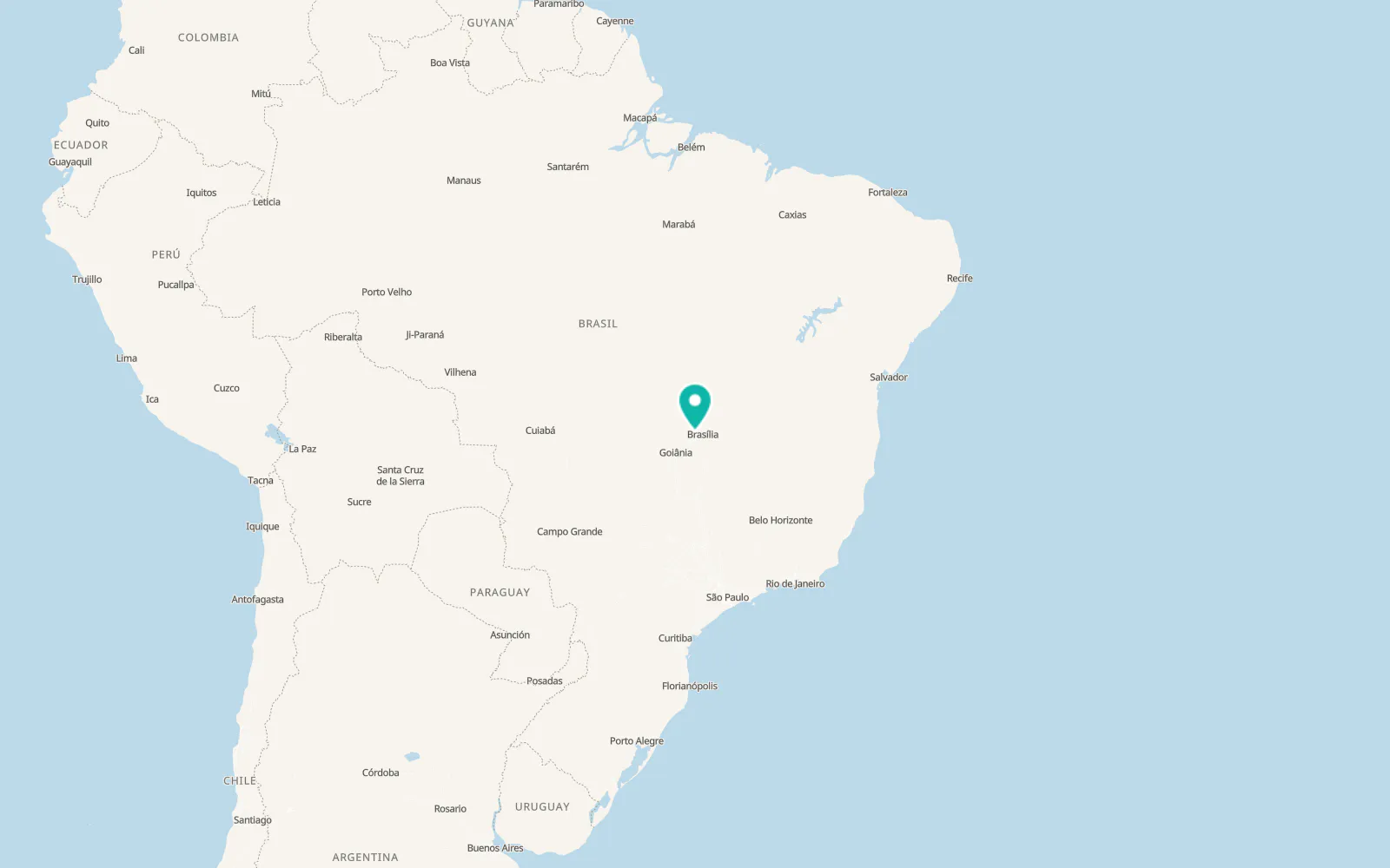 Map of Águas Lindas de Goiás