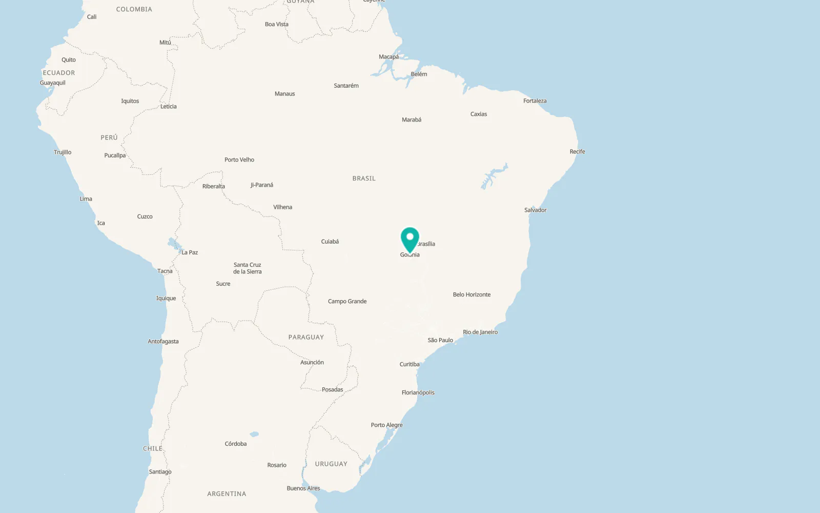 Map of Aparecida de Goiânia
