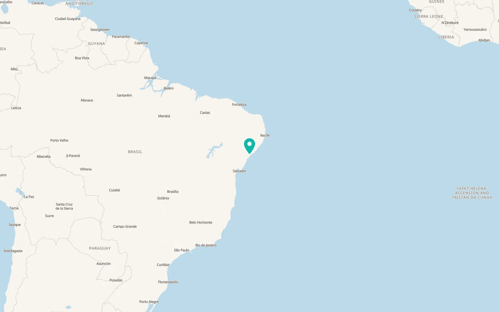 Map of Aracaju
