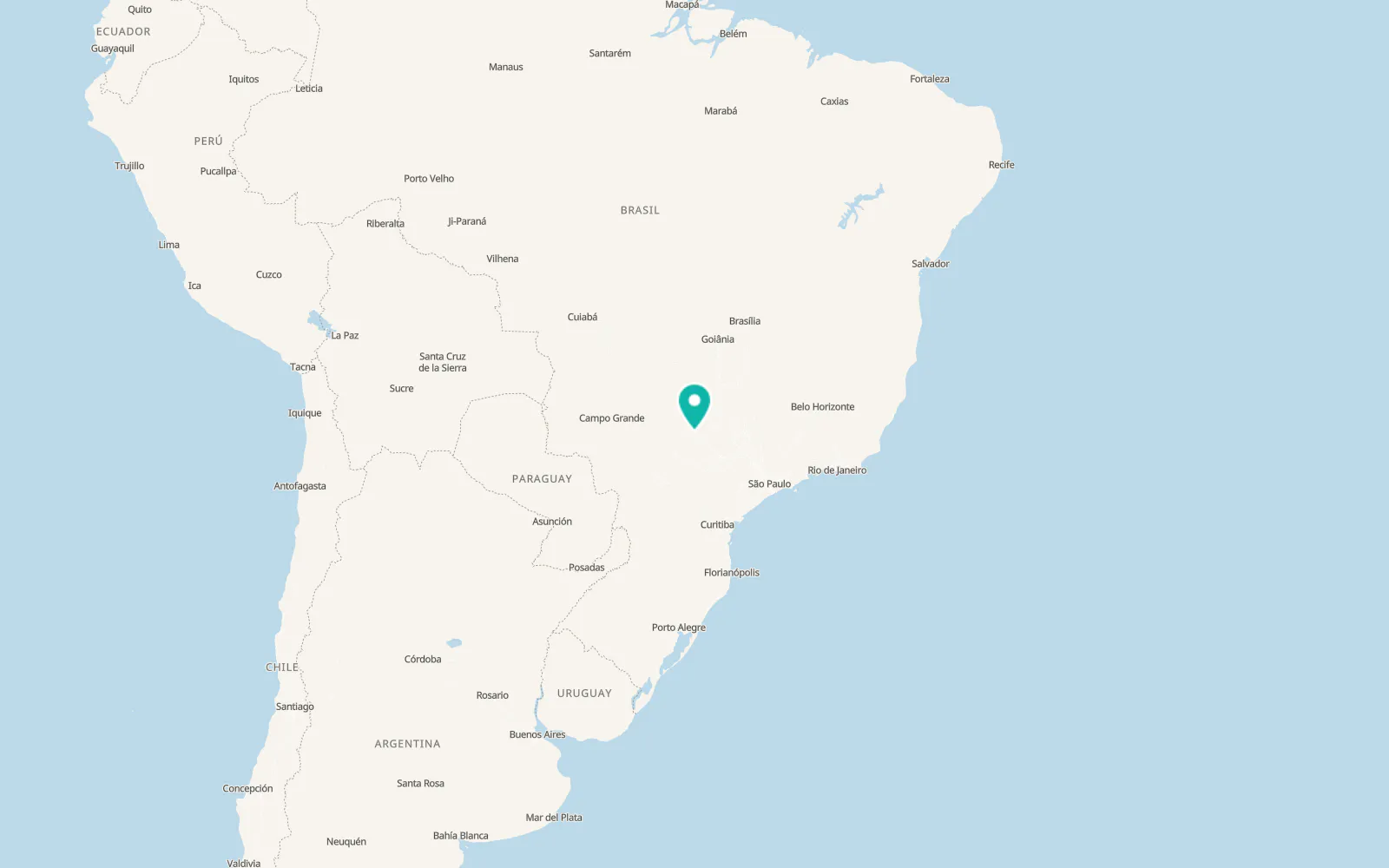 Map of Araçatuba