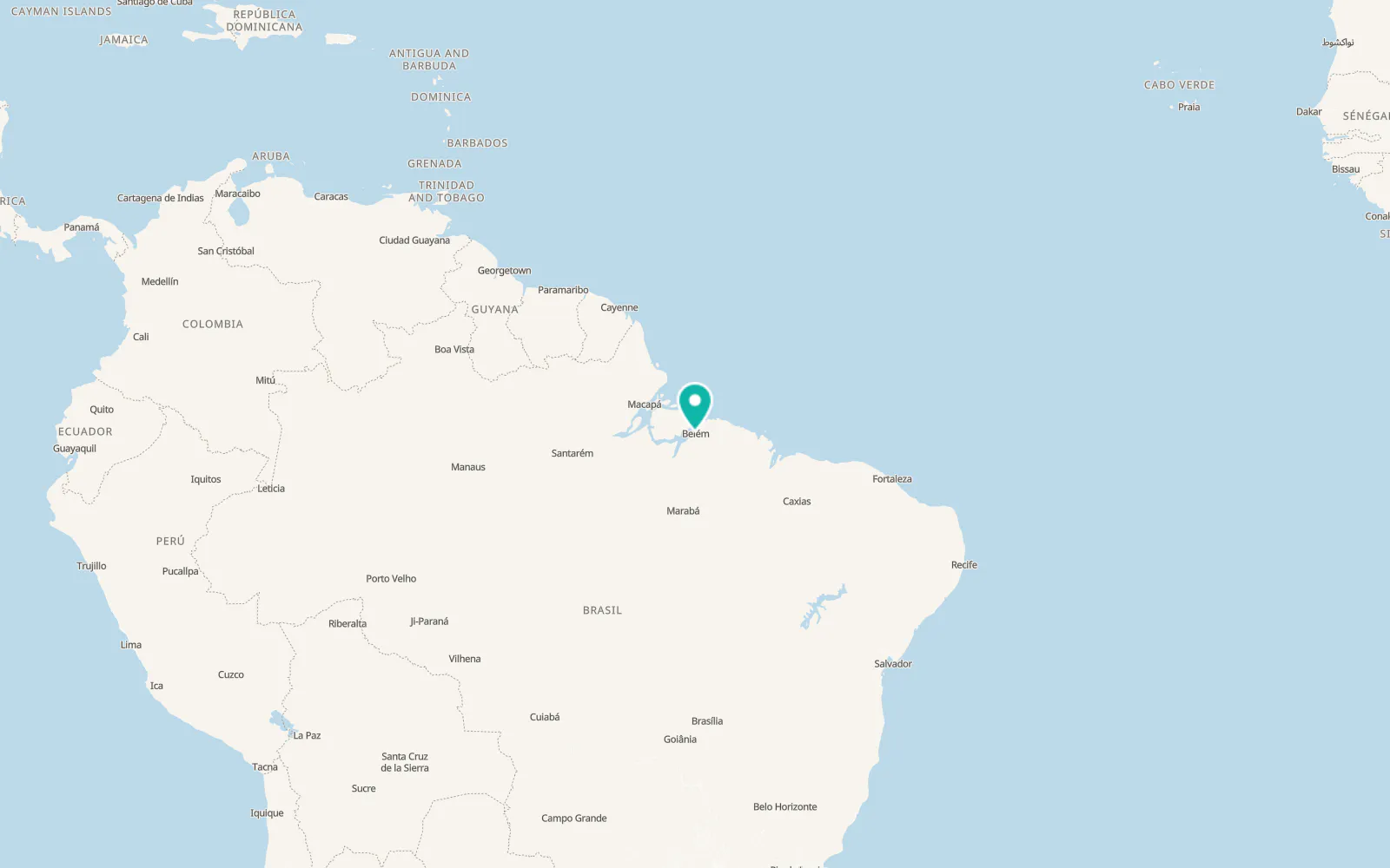 Map of Belém