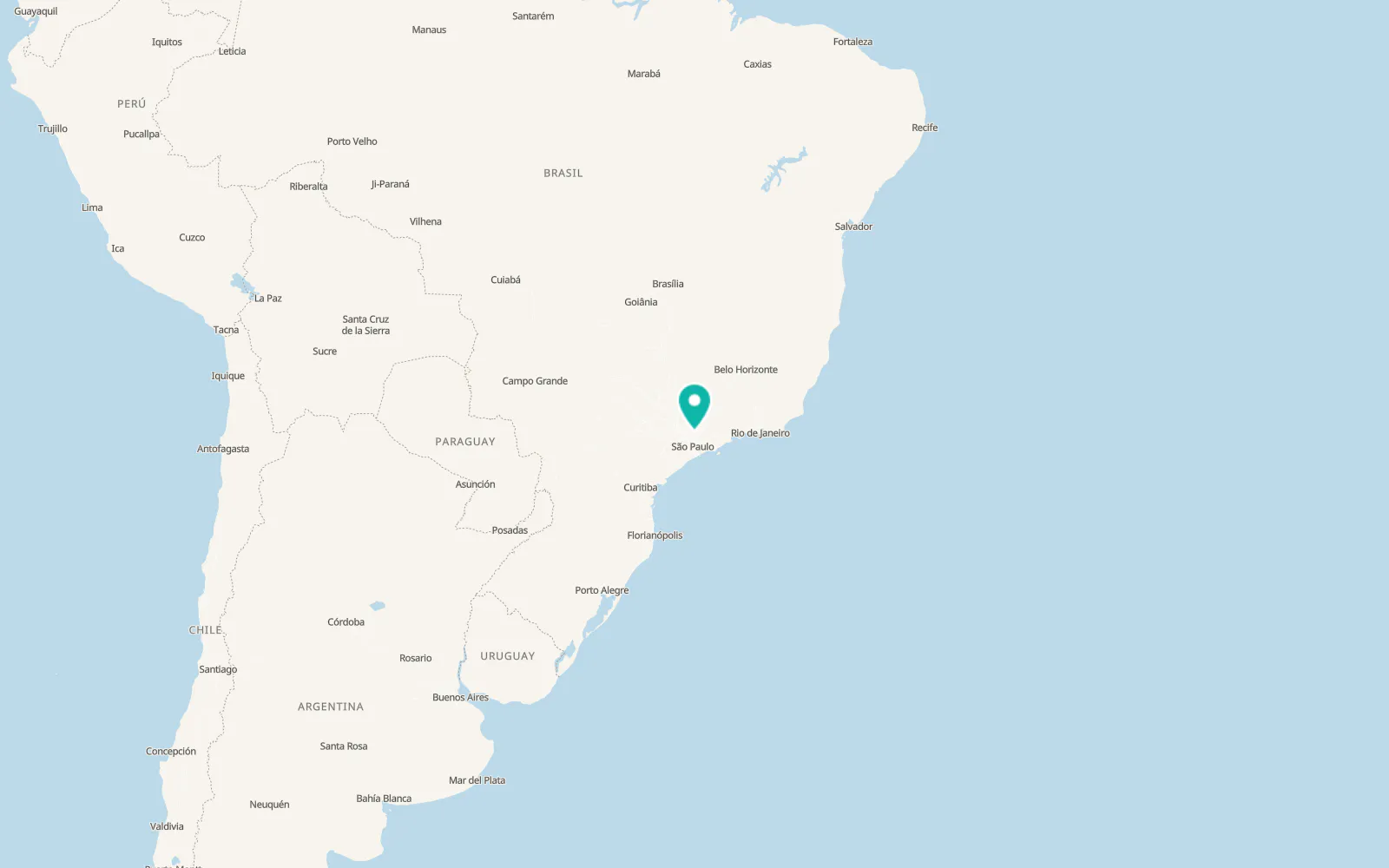 Map of Bragança Paulista