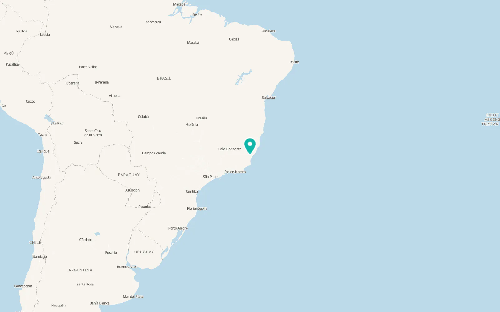 Map of Cachoeiro de Itapemirim
