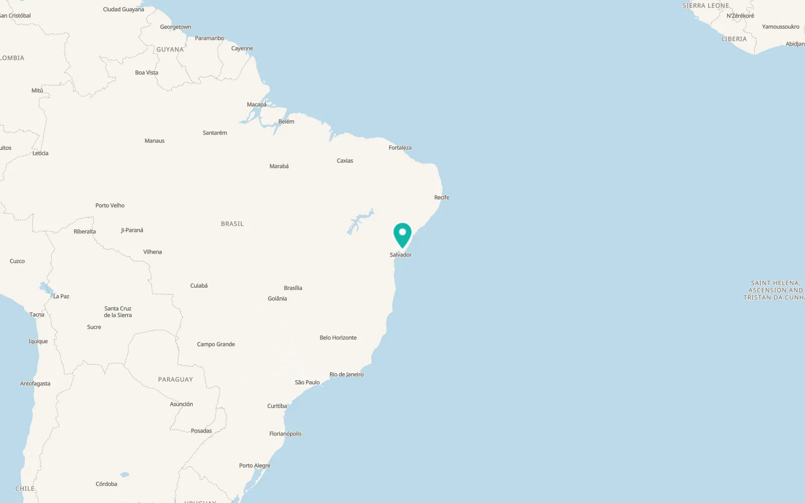 Map of Camaçari
