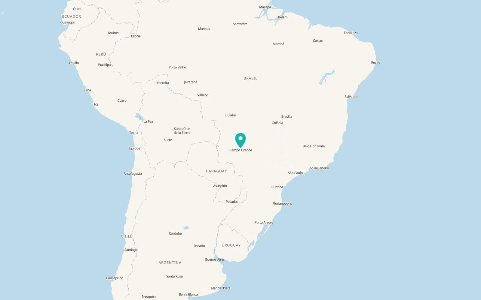 Map of Campo Grande