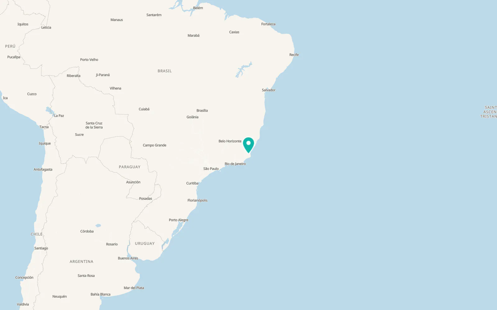 Map of Campos dos Goytacazes