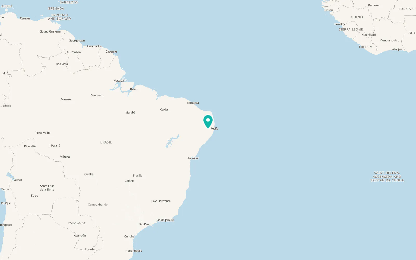 Map of Caruaru