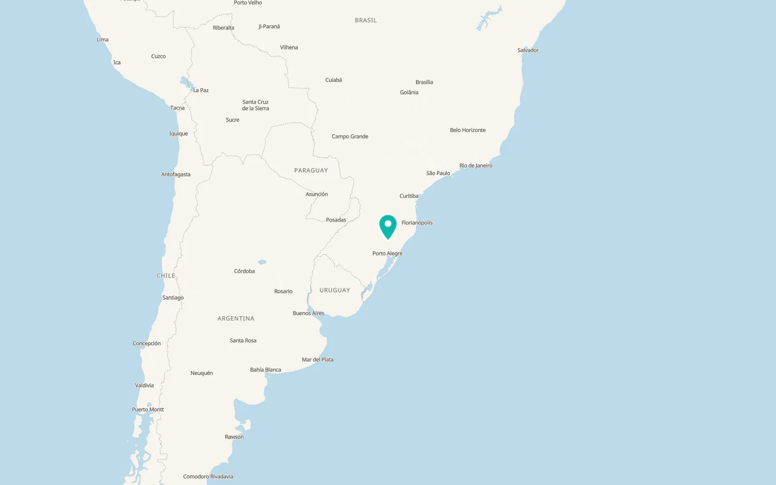 Map of Caxias do Sul