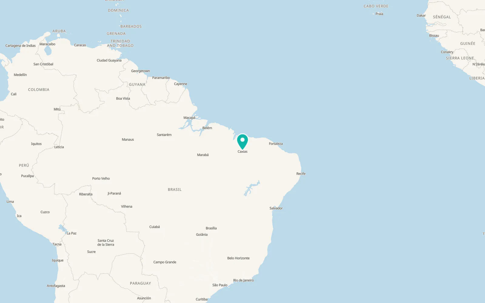 Map of Caxias