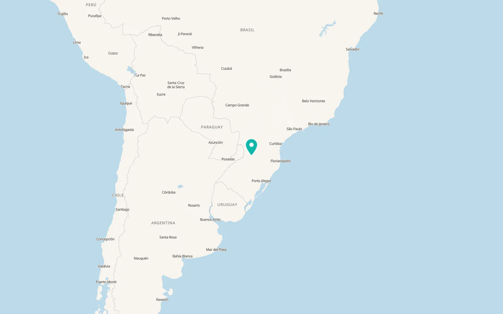 Map of Chapecó