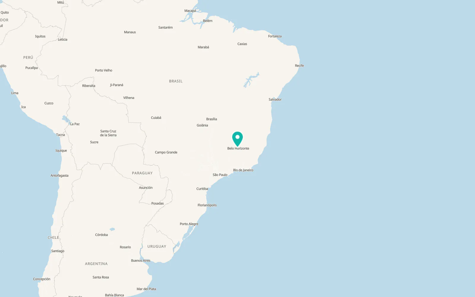 Map of Contagem