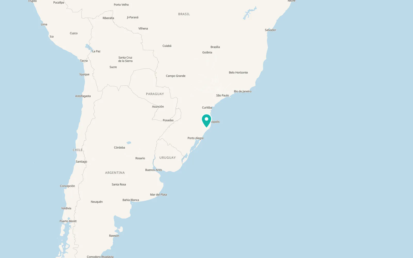Map of Criciúma