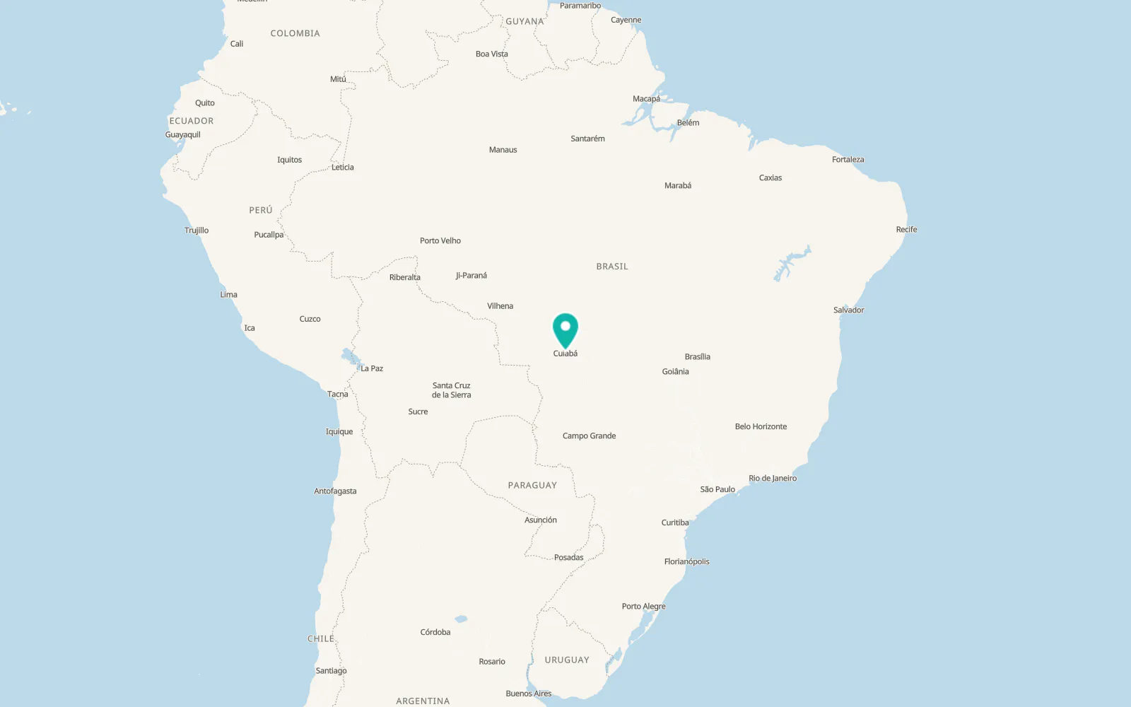 Map of Cuiabá