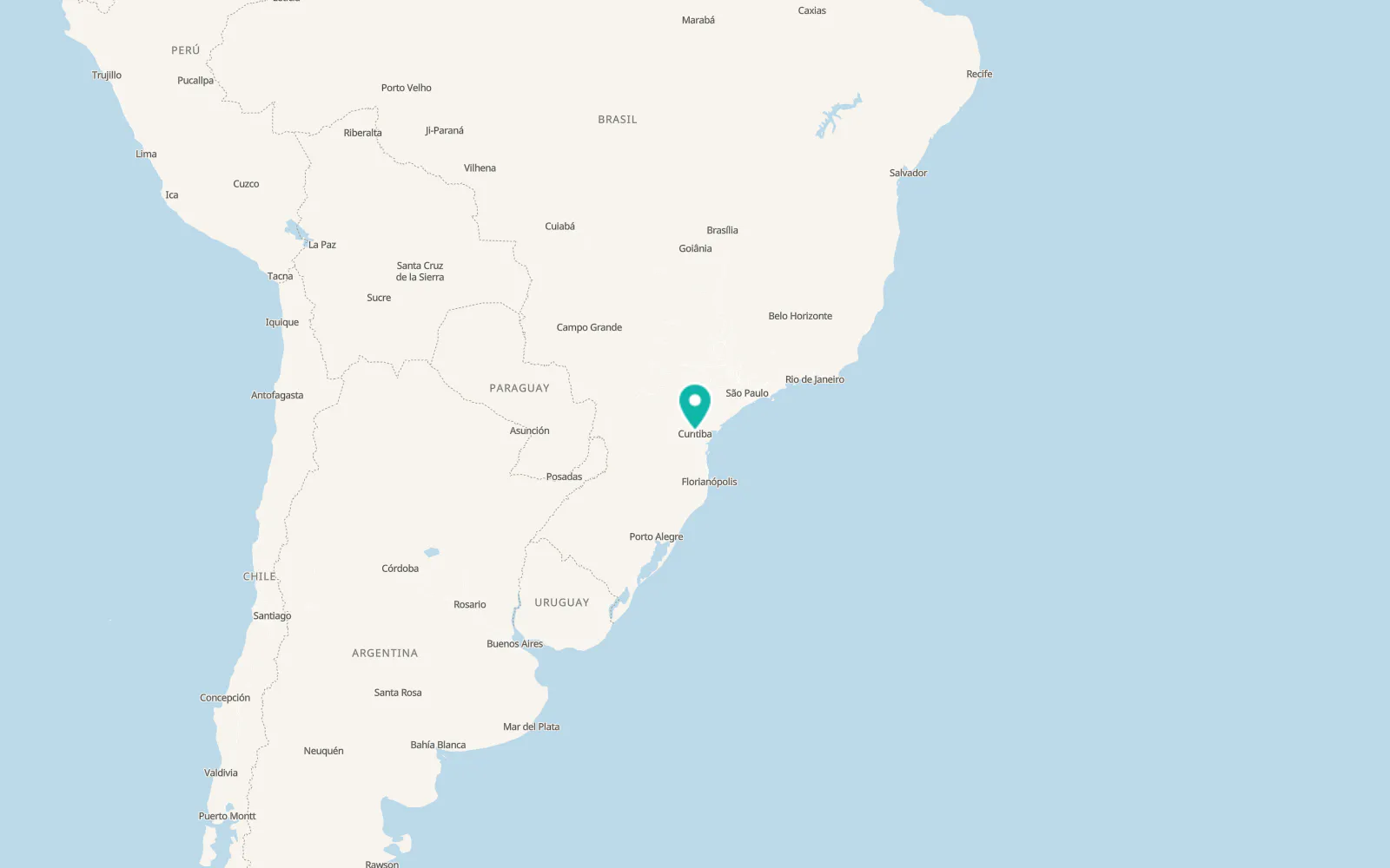 Map of Curitiba