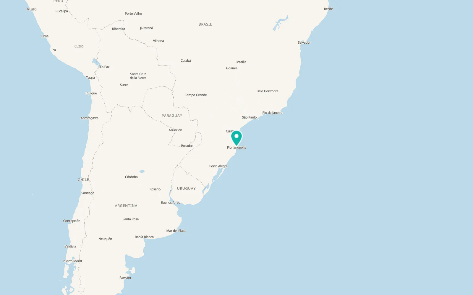 Map of Florianópolis