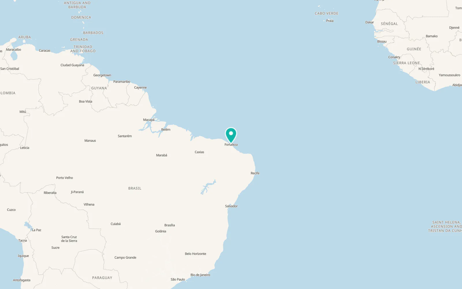 Map of Fortaleza