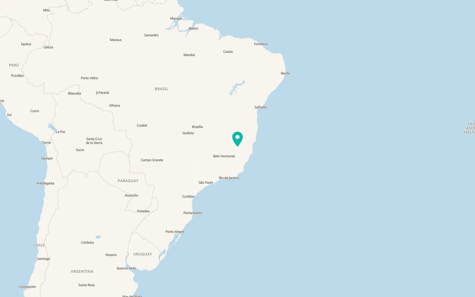 Map of Governador Valadares