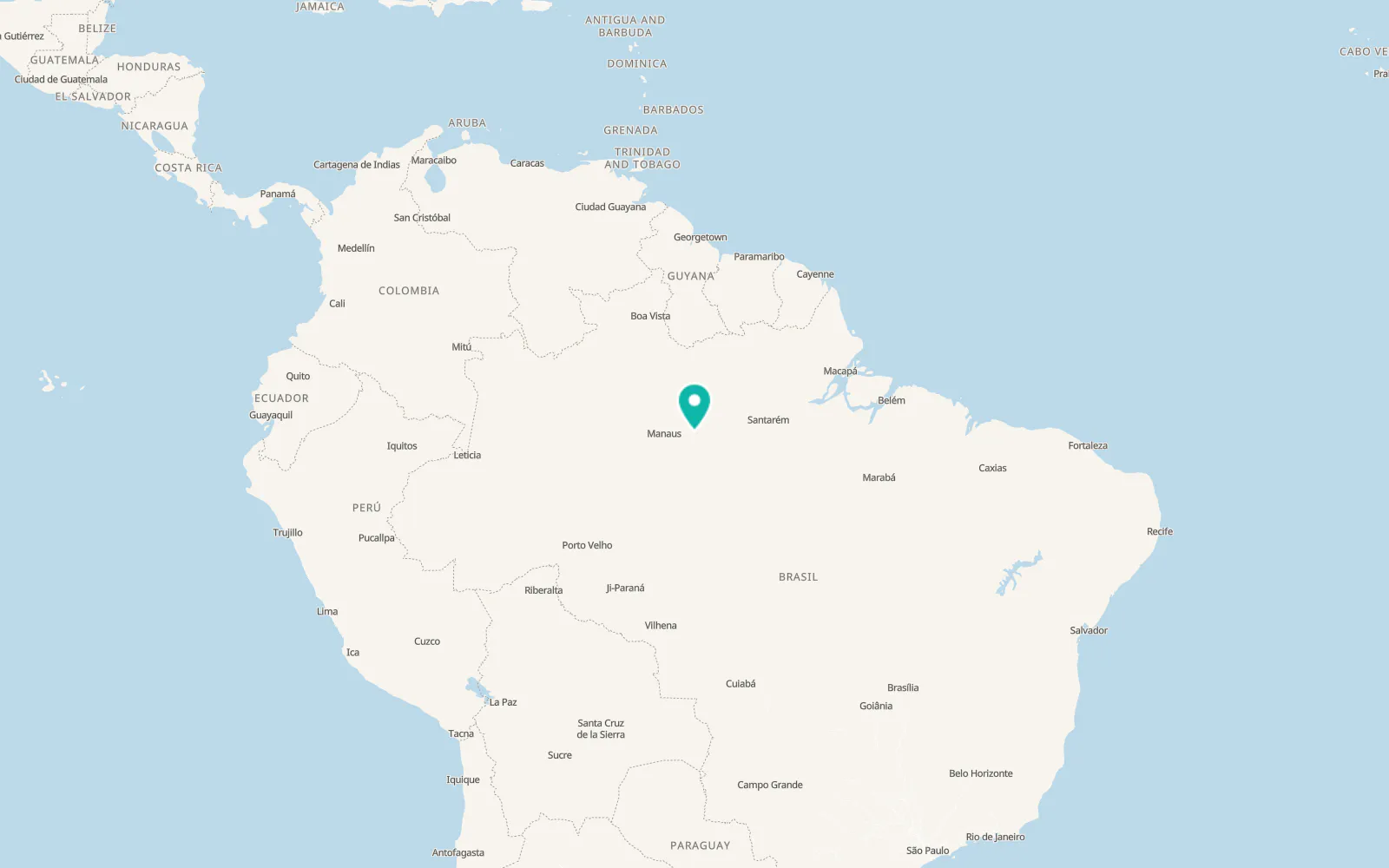 Map of Itacoatiara