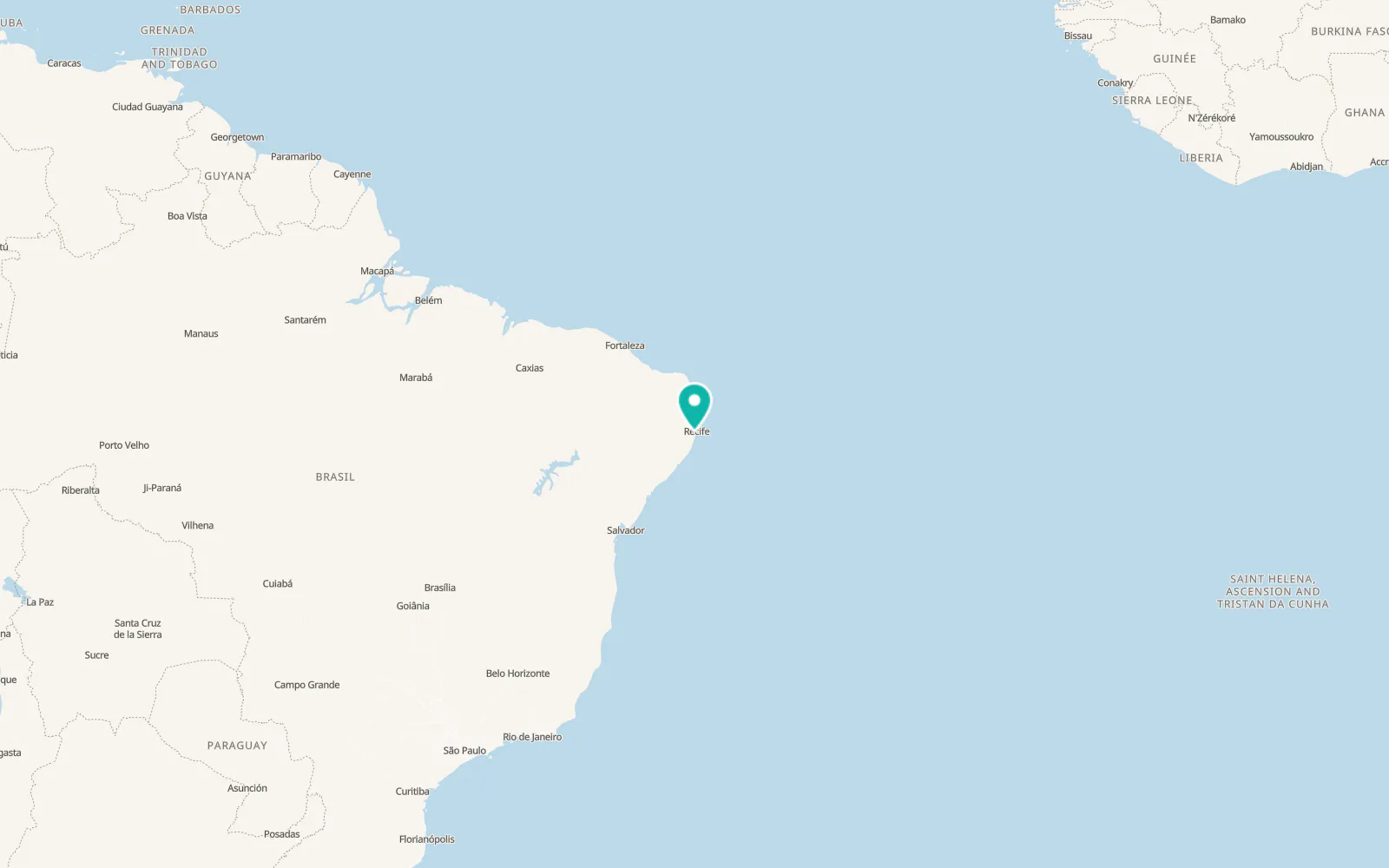 Map of Jaboatão