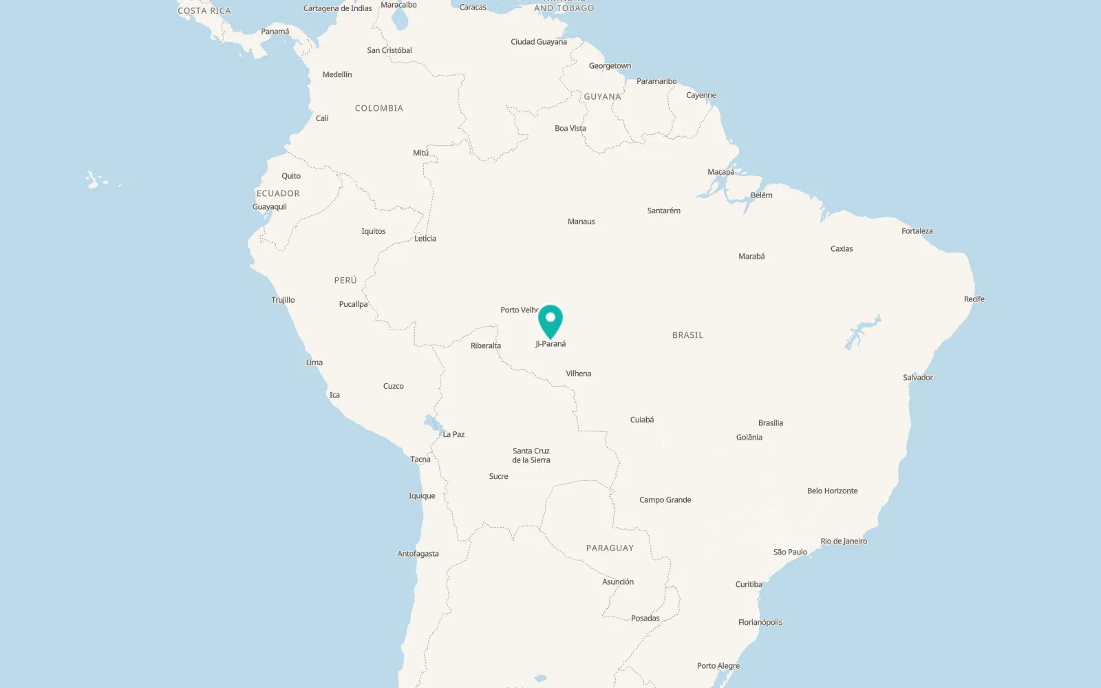 Map of Ji Paraná