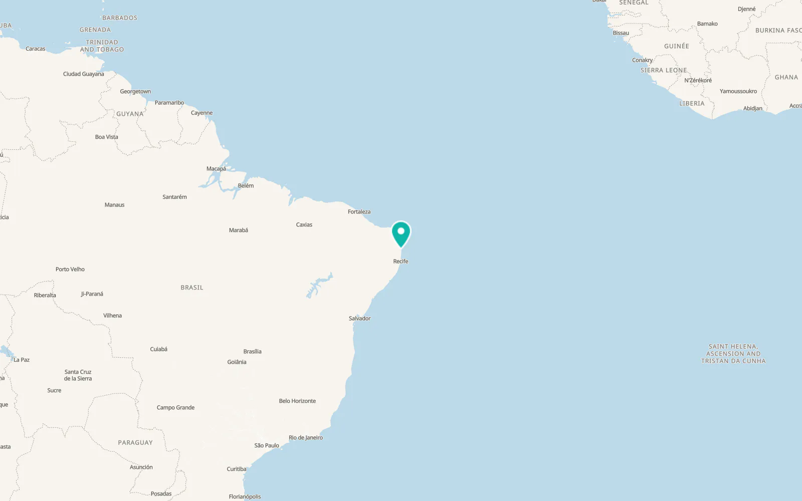 Map of João Pessoa