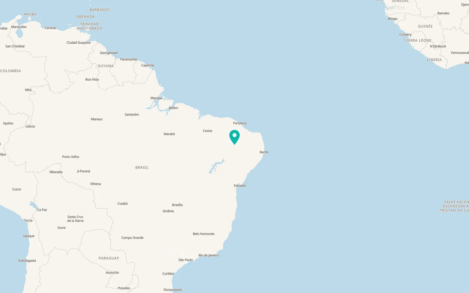 Map of Juazeiro do Norte