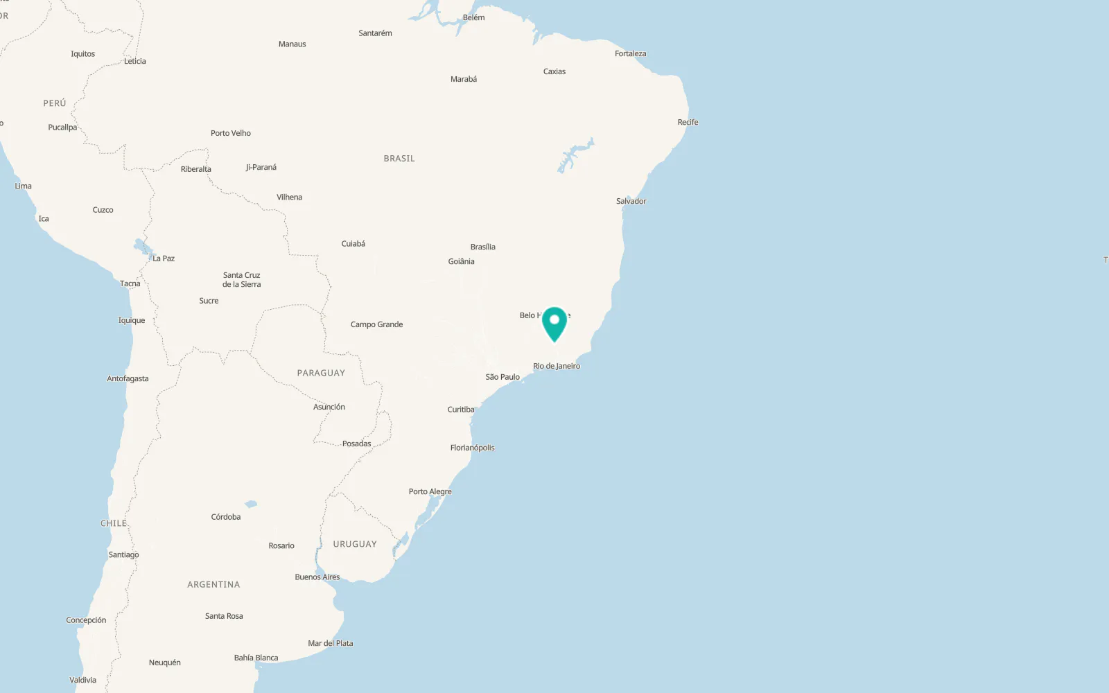 Map of Juiz de Fora