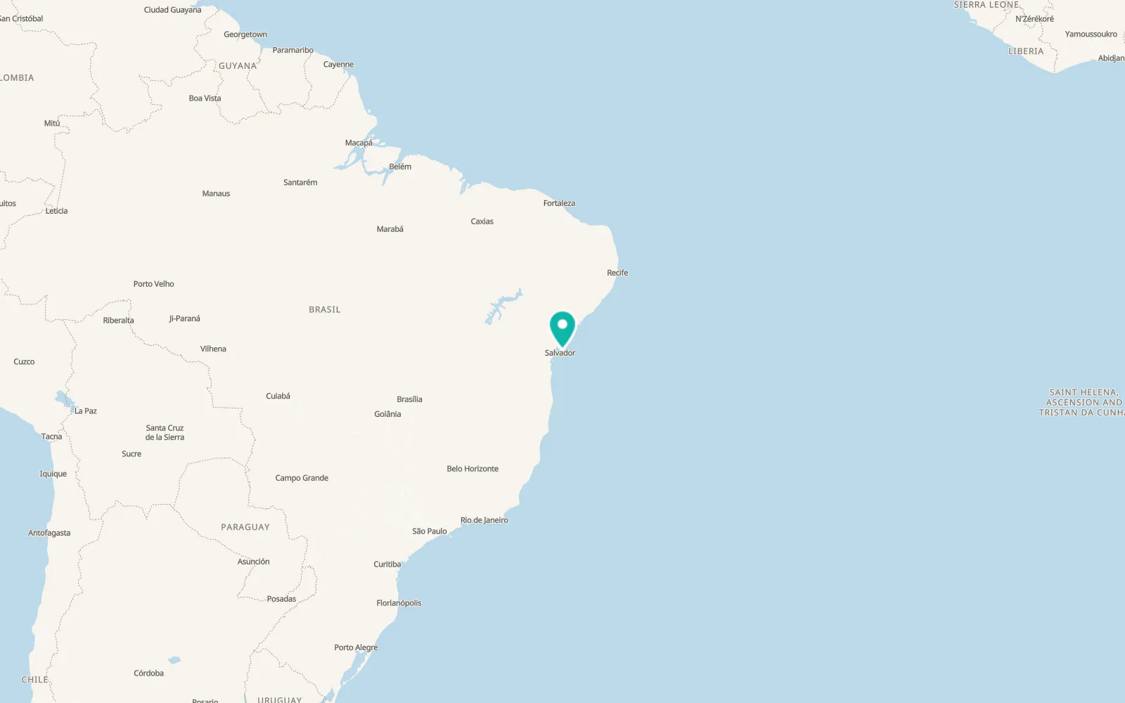Map of Lauro de Freitas