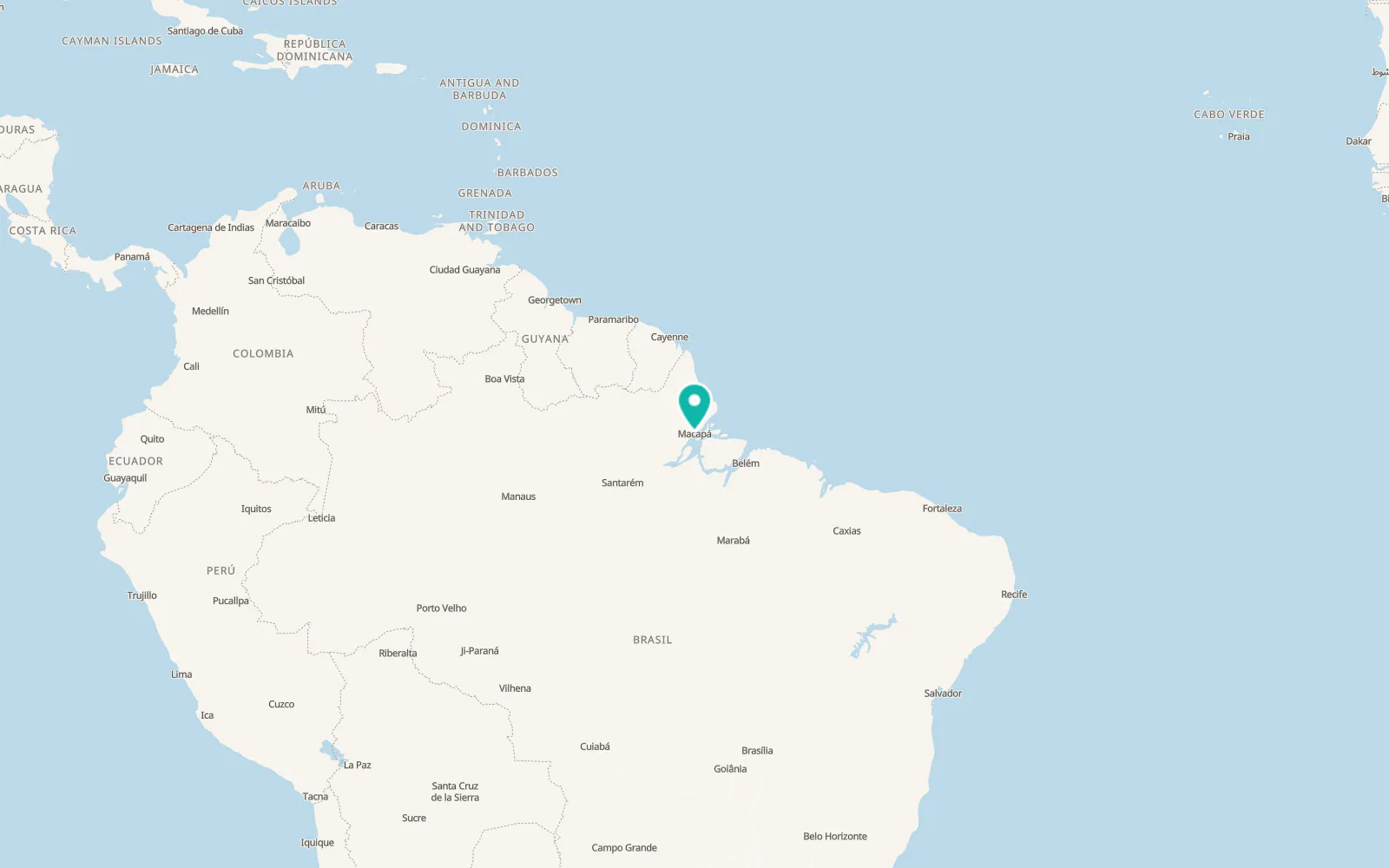 Map of Macapá