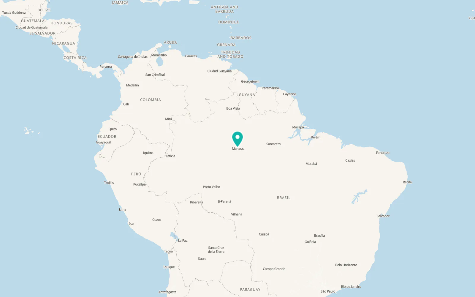 Map of Manaus