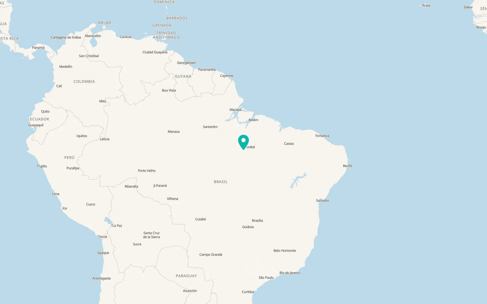 Map of Parauapebas