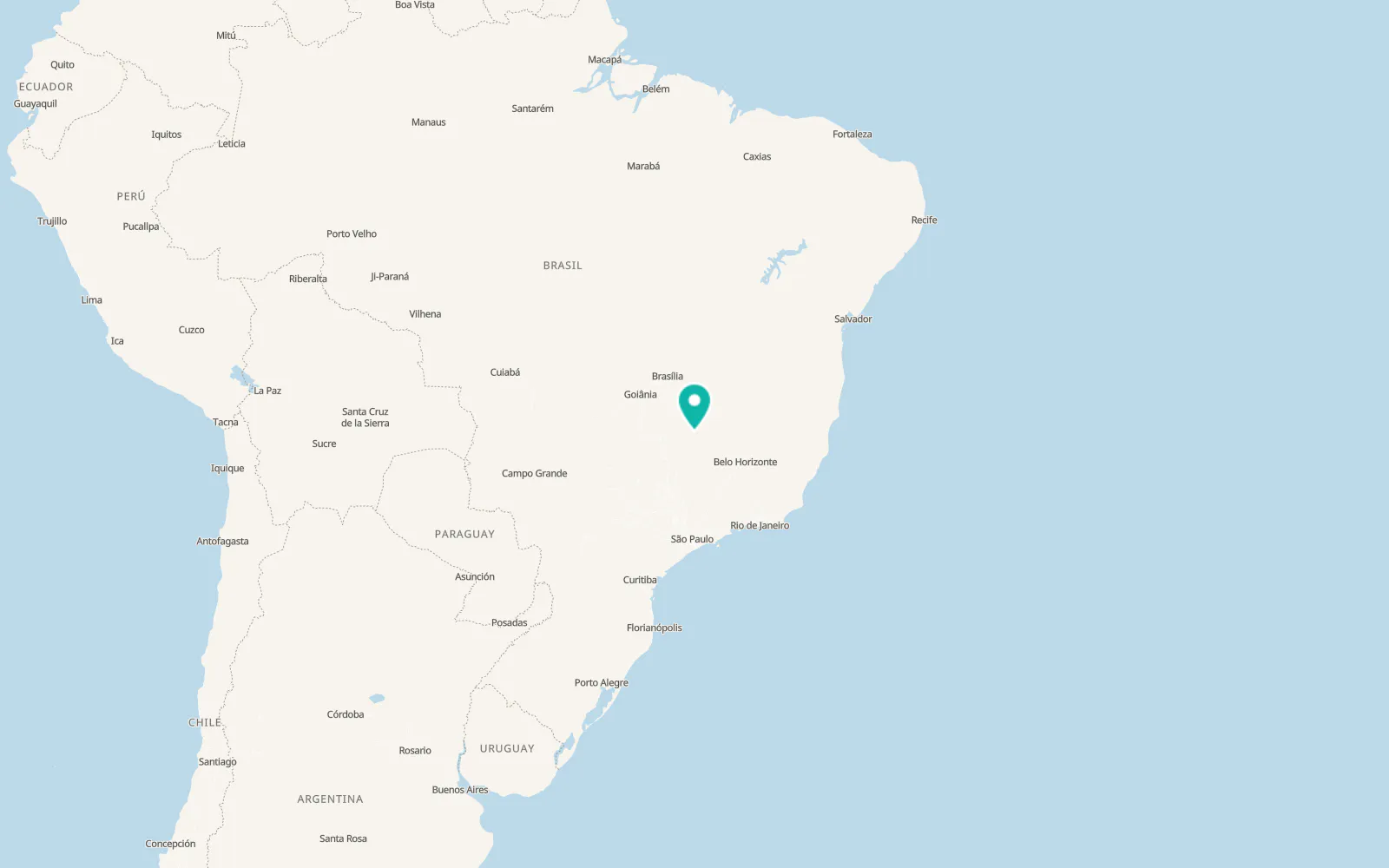 Map of Patos de Minas