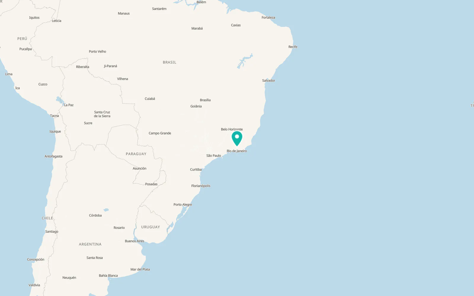 Map of Petrópolis