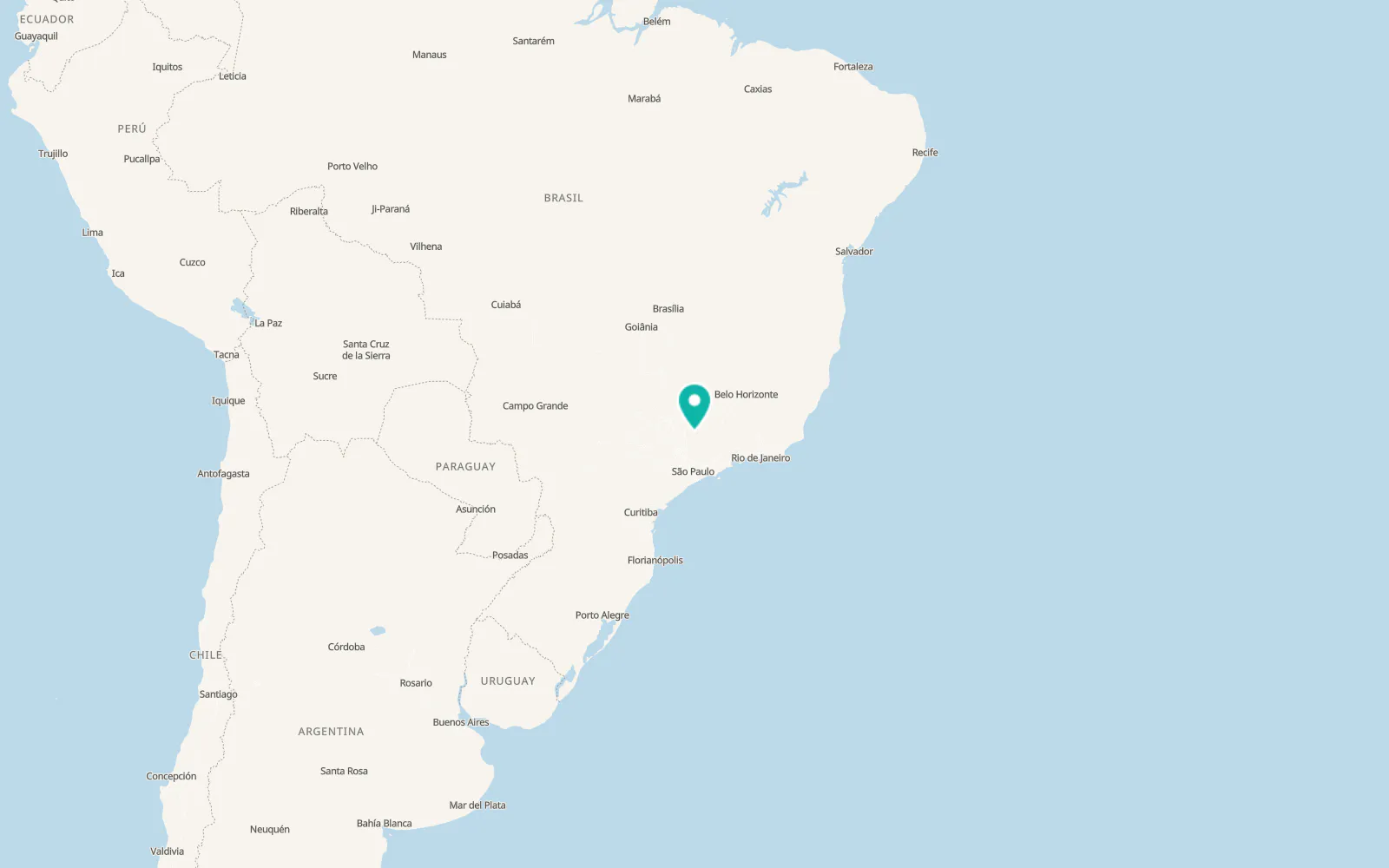 Map of Poços de Caldas