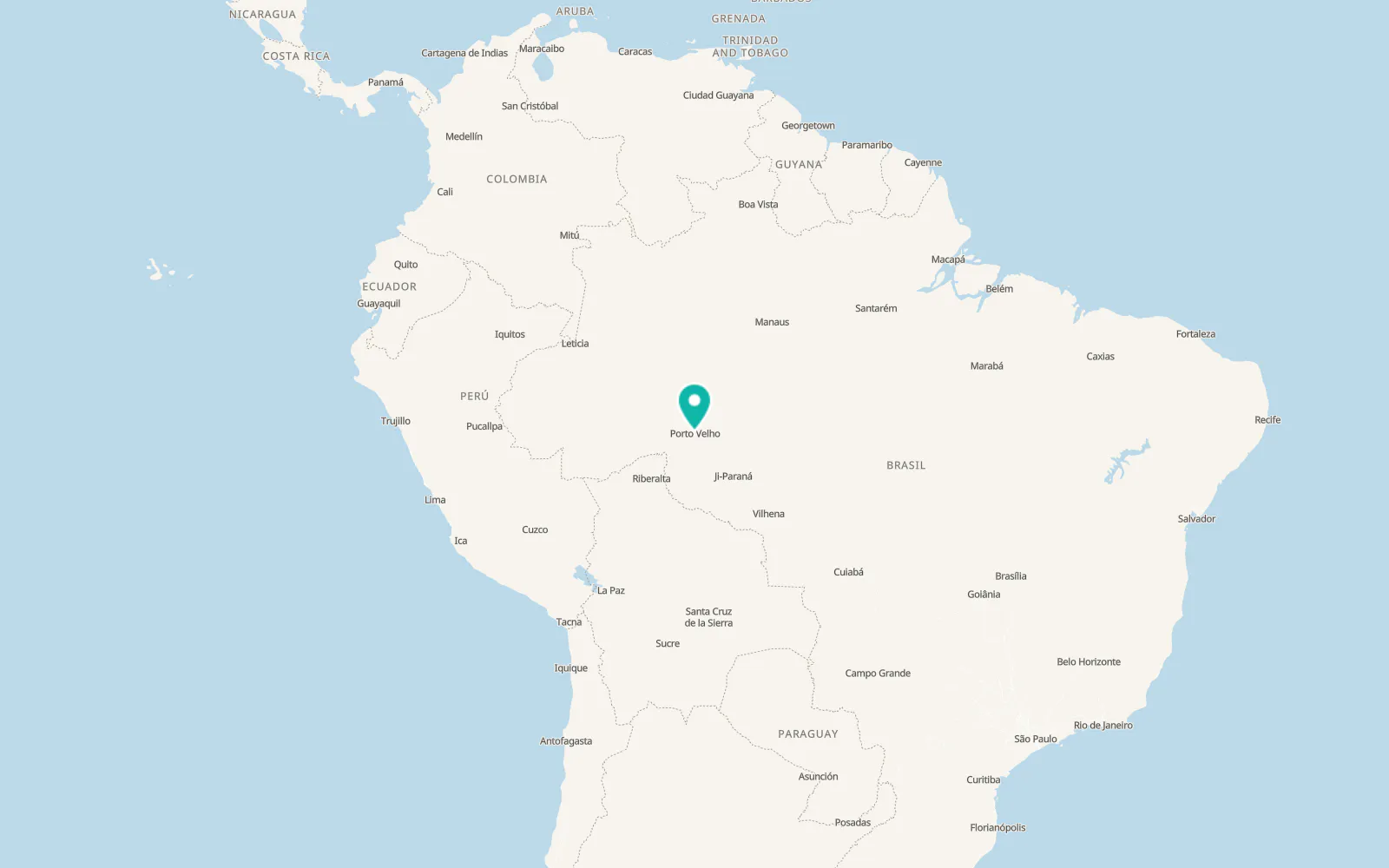 Map of Porto Velho