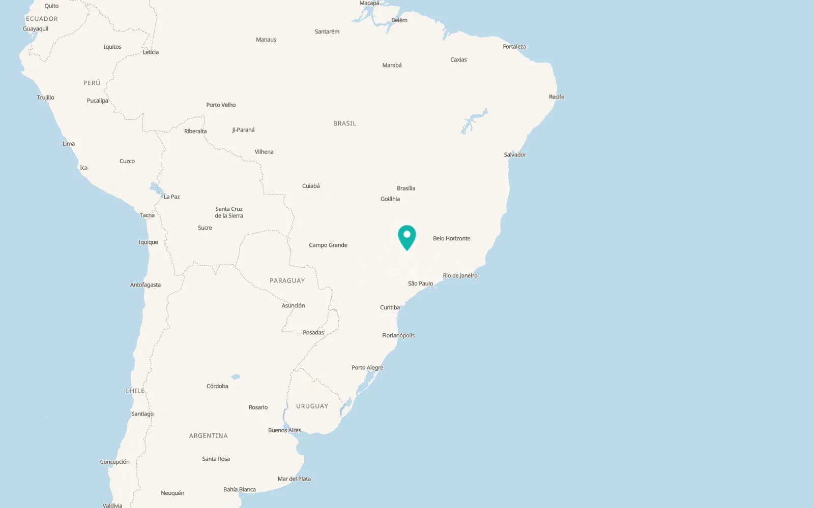 Map of Ribeirão Preto