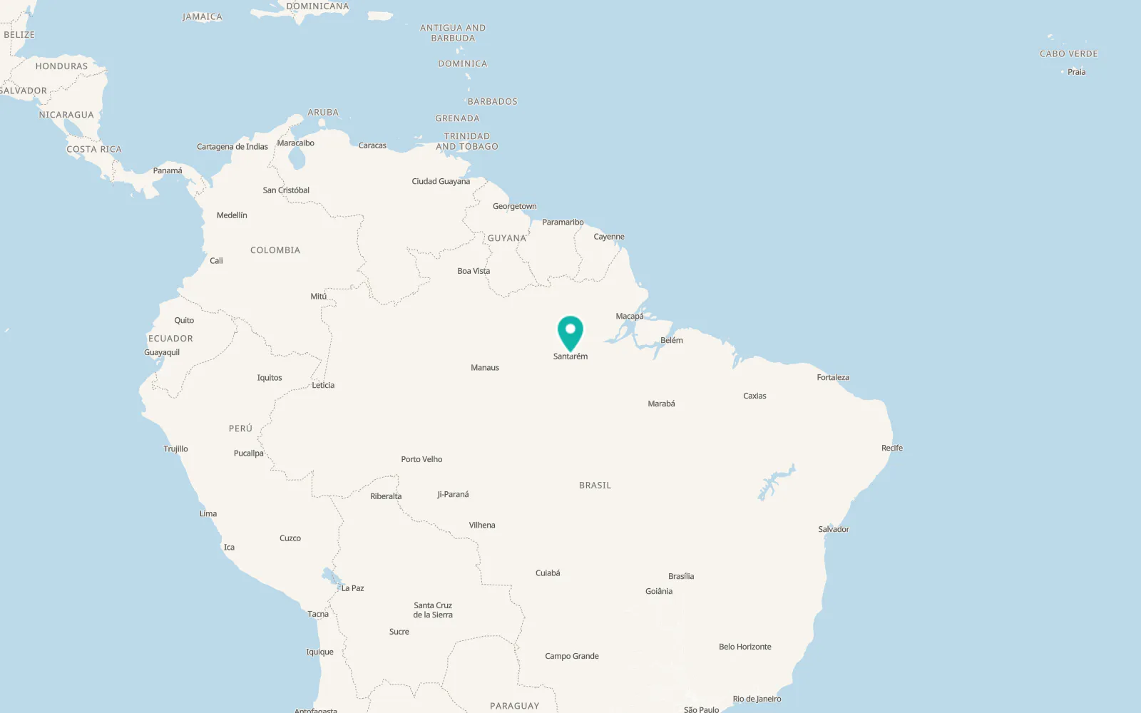 Map of Santarém
