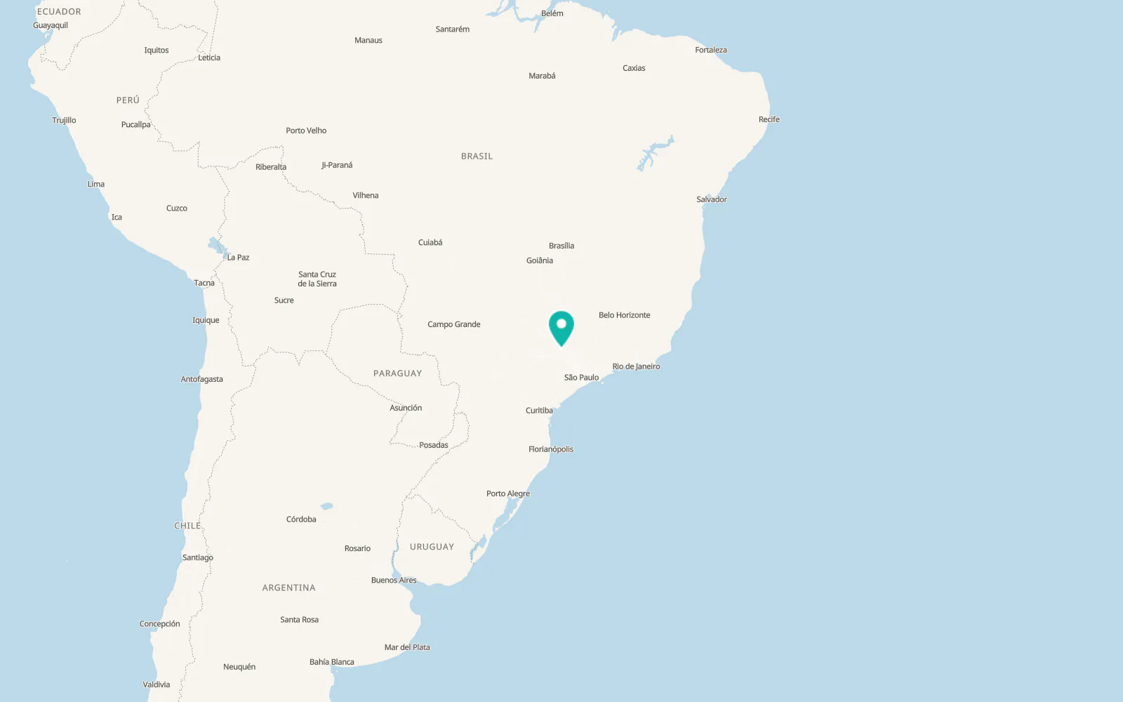 Map of São Carlos