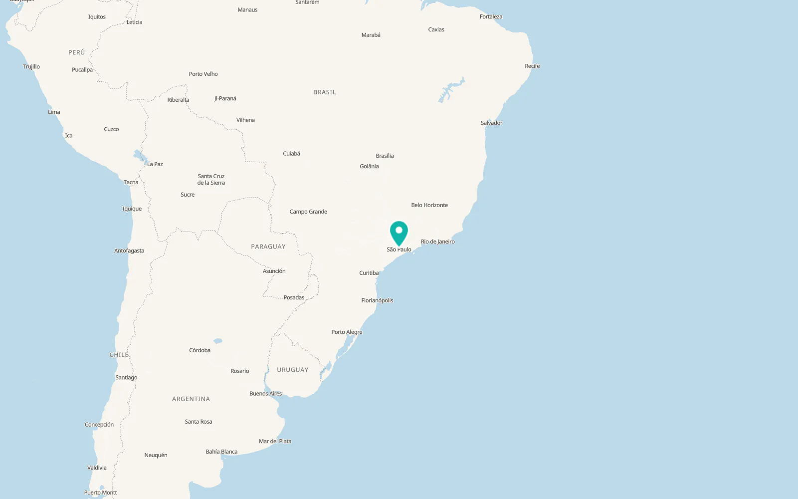 Map of São Paulo