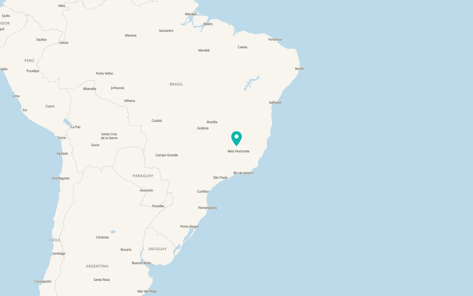 Map of Sete Lagoas
