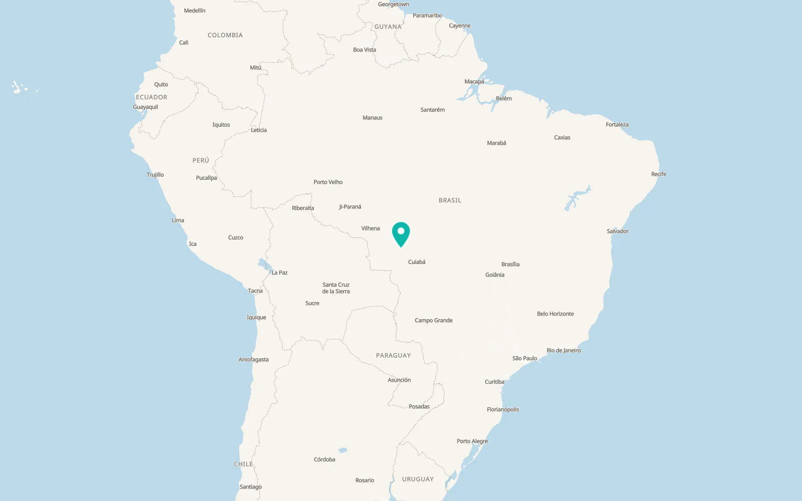 Map of Tangará da Serra