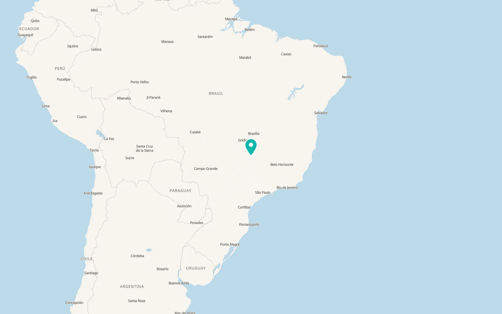 Map of Uberlândia