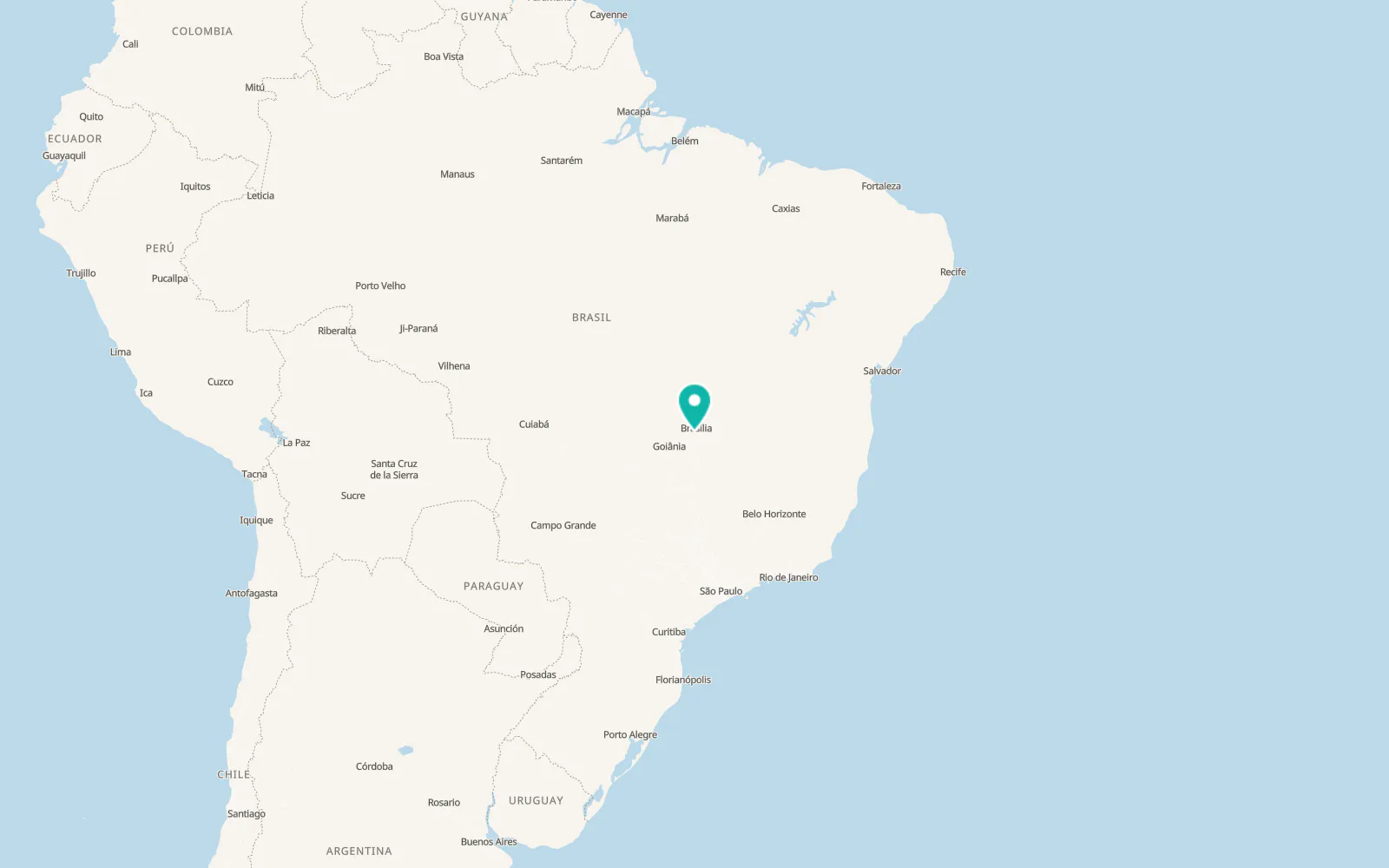 Map of Valparaíso de Goiás