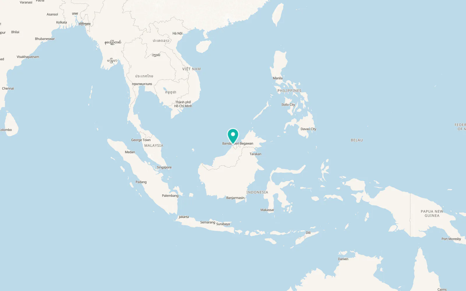 Map of Kuala Belait