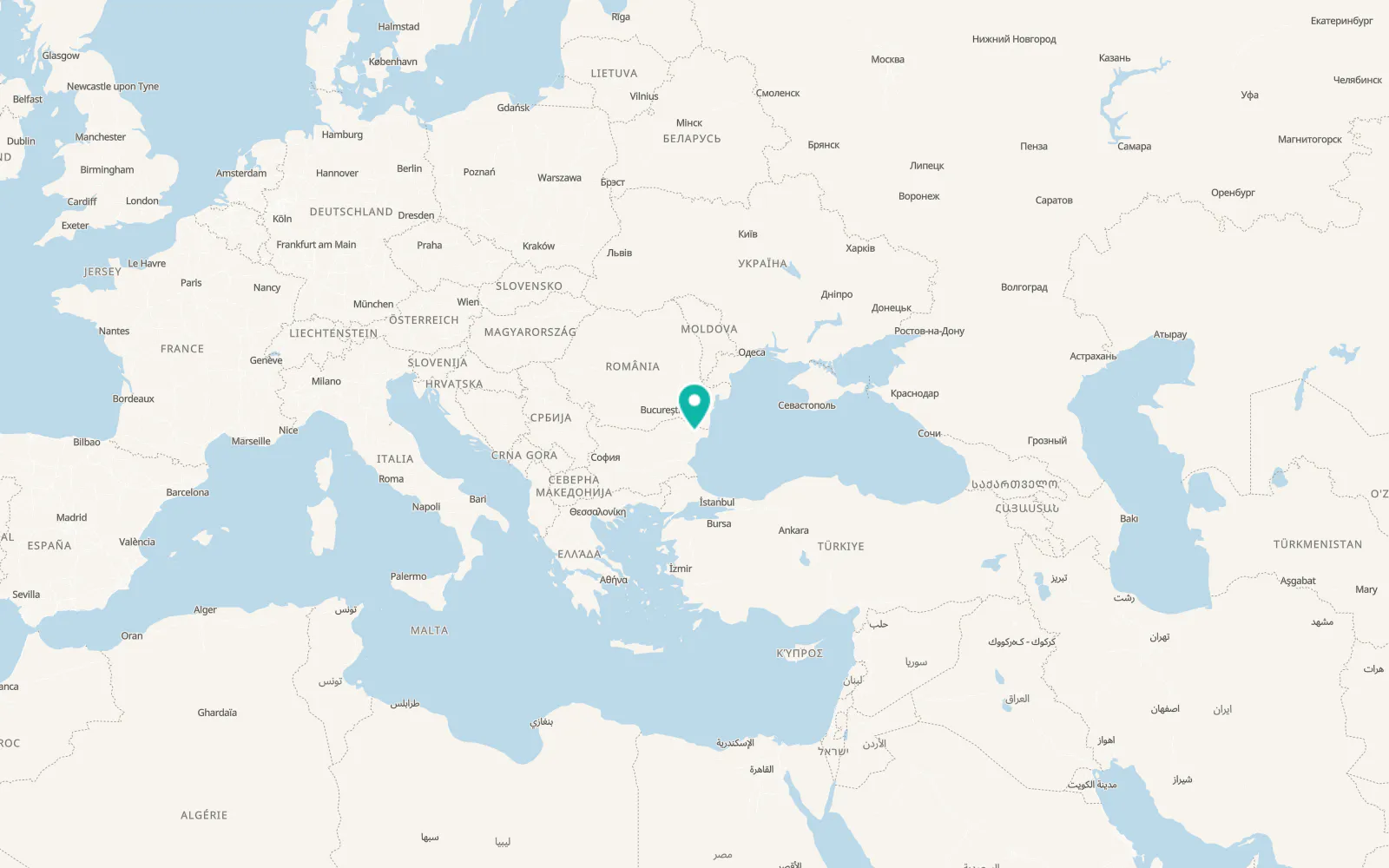 Map of Dobrich